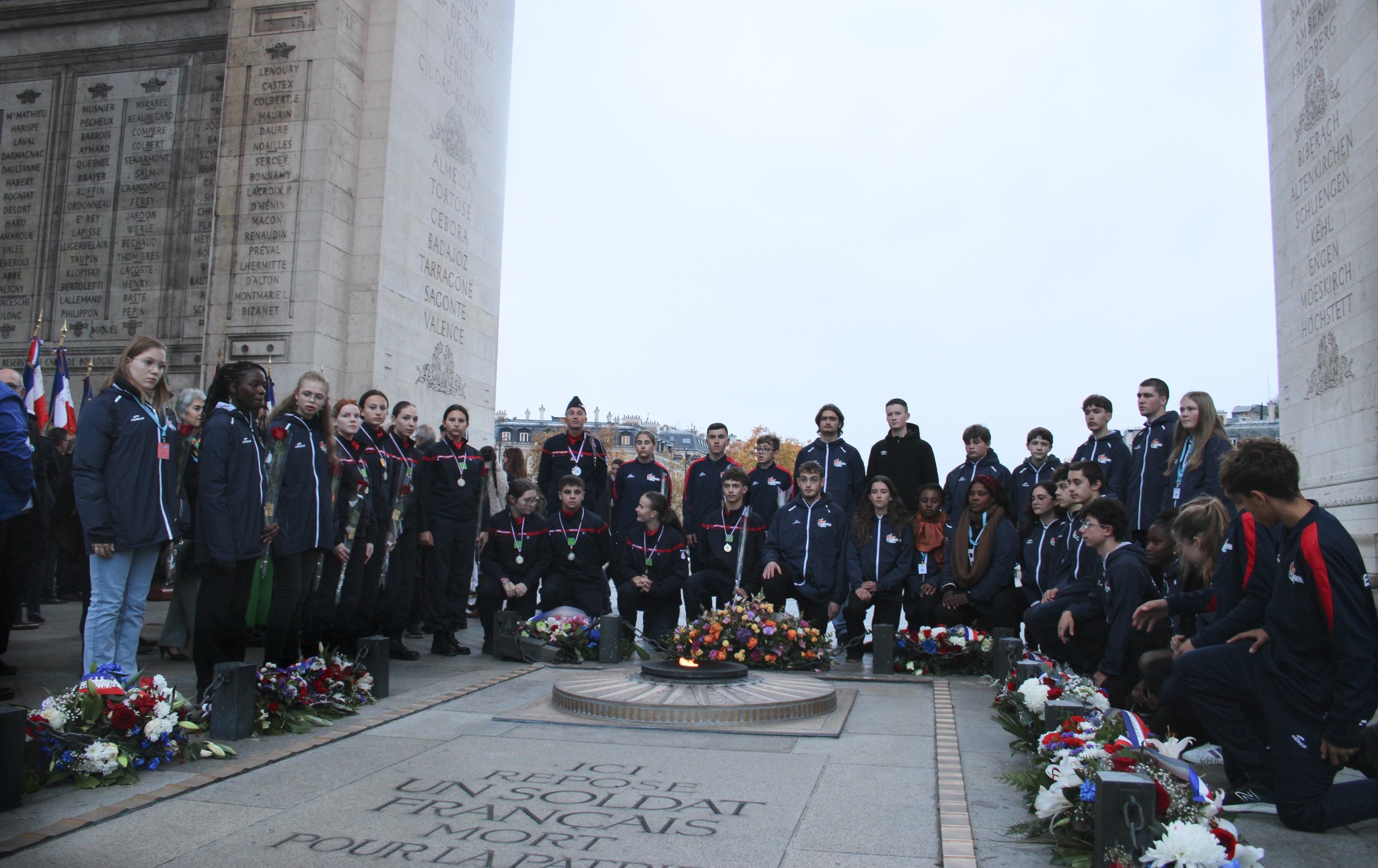 Flamme Soldat inconnu Paris Louhans Chateaurenaud 6
