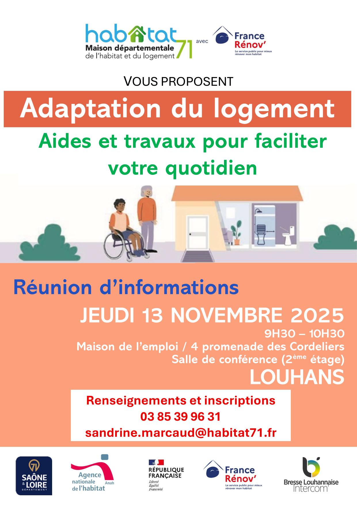 Reunion information travaux adaptation